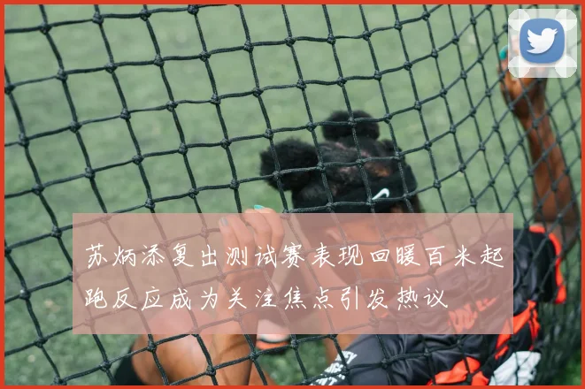 苏炳添复出测试赛表现回暖百米起跑反应成为关注焦点引发热议